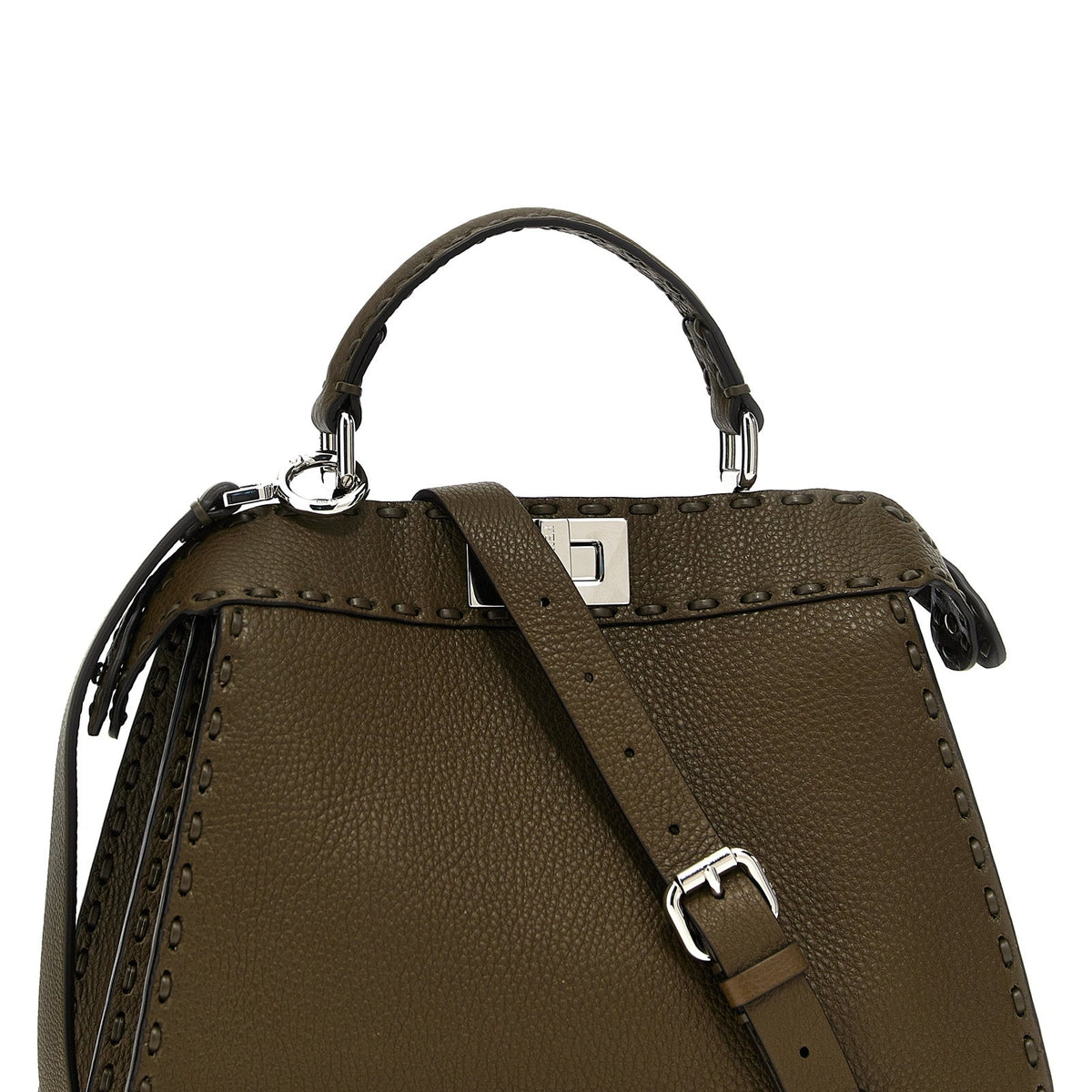 Fendi premium shoulder bags detail and craftsmanship close-up