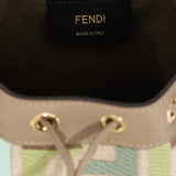 Close-up of Fendi shoulder bags hardware and fine stitching