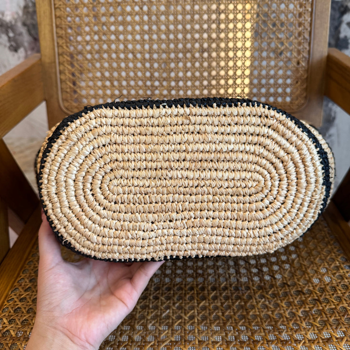 Celine Striped Couffin Panier Bag – luxury designer cel striped couffin panier bag at Bellvora