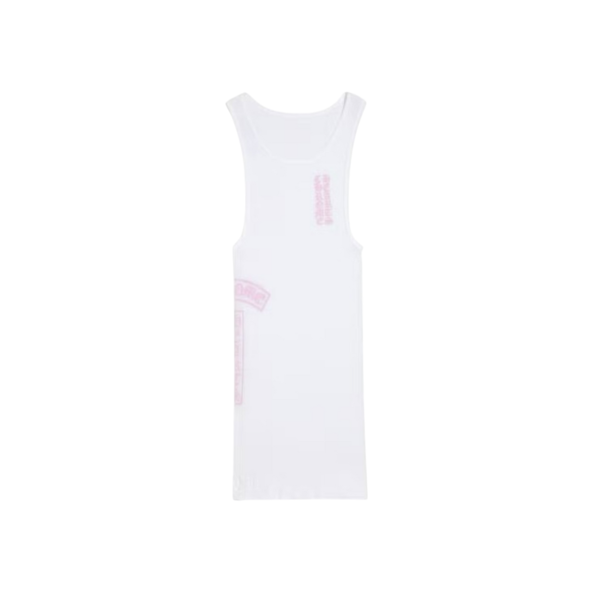 Chrome Hearts T Bar Rib Tank White/Pink
