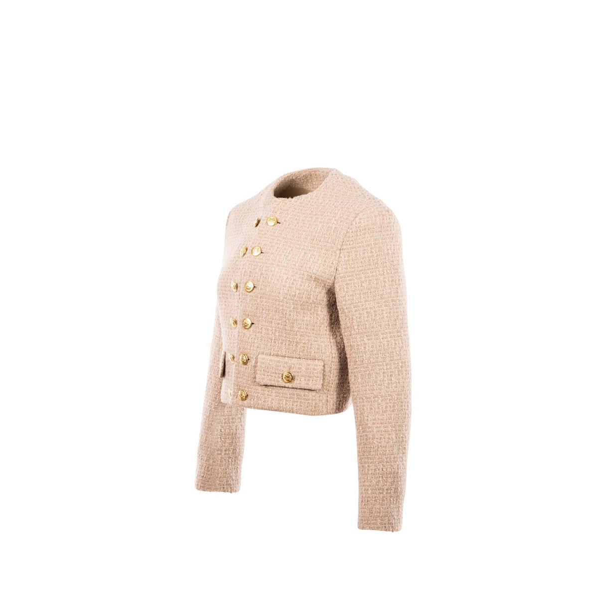 Celine Jackets? Celine size 34 Chasseur Jacket in Braided Boucle Tweed Corde beige Luxury Designer Outerwear Jacket