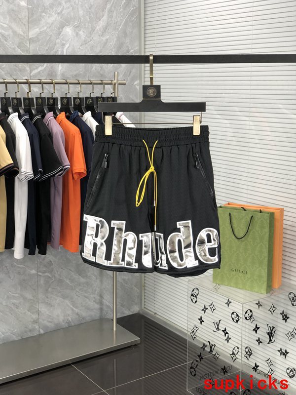 Front view of Rhude luxury clothing with contemporary cut