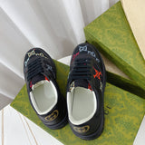 Gucci all-black luxury sneakers view 5 heritage-inspired look