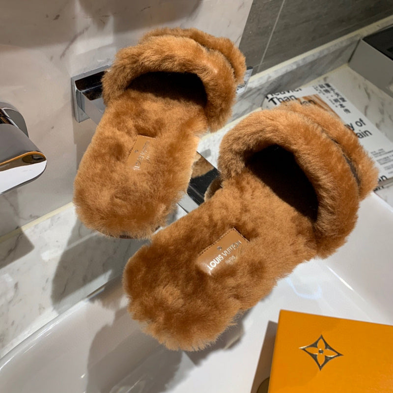 Close-up of Louis Vuitton shoes craftsmanship