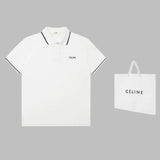 Front view of Polo cotton polo shirt with logo-detail design