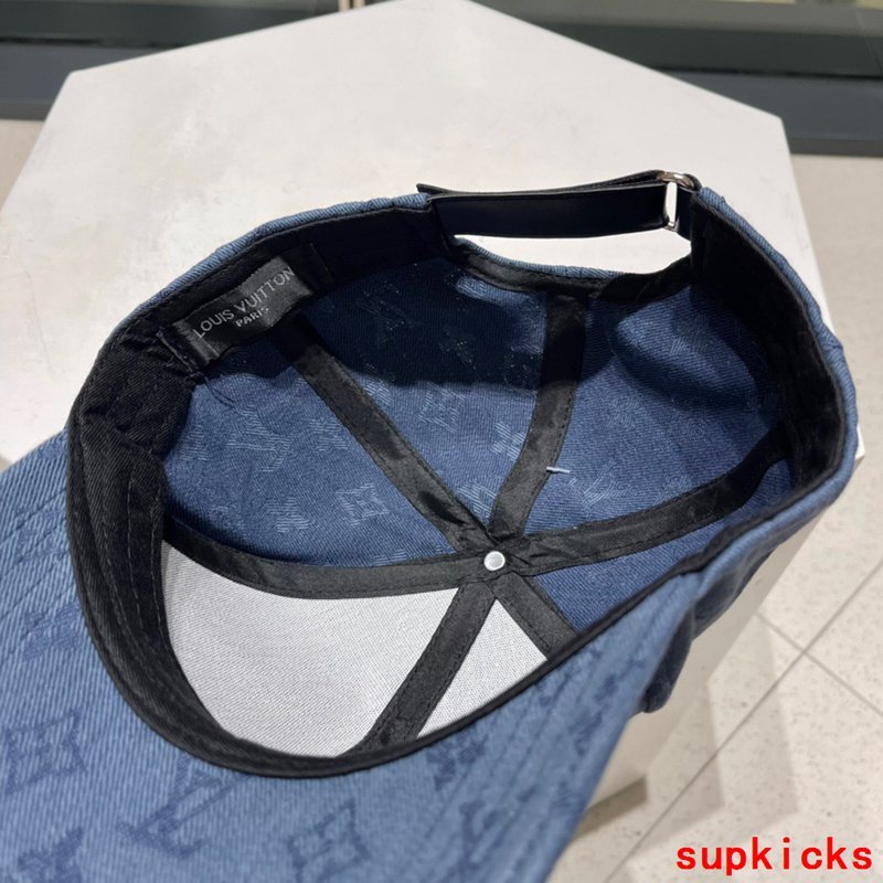 Close-up detail view of Louis Vuitton unisex cap