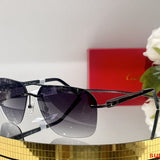 Close-up detail view of Cartier unisex sunglasses