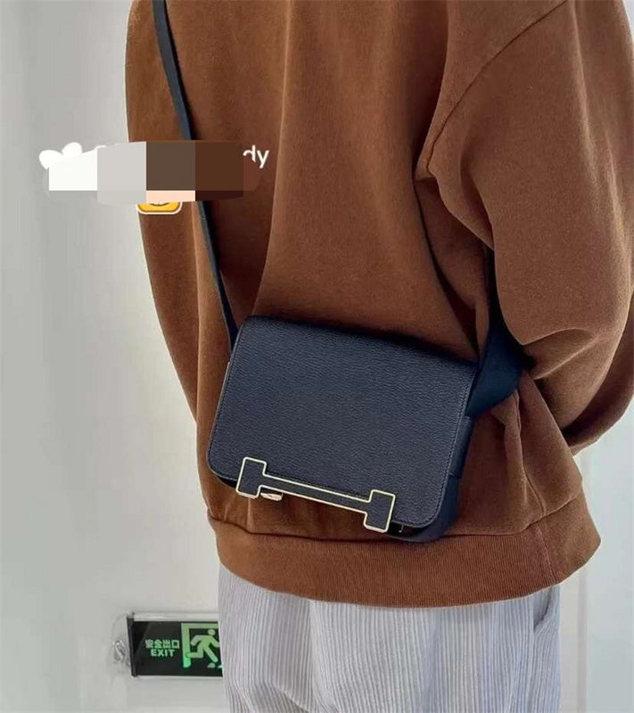 Side view of sophisticated structured handbag