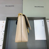 Structured Premium PU Leather Handbag - Signature Hardware Accents | Women's Designer-Inspired Purse #267 - back view (image 4) of designer-inspired handbag