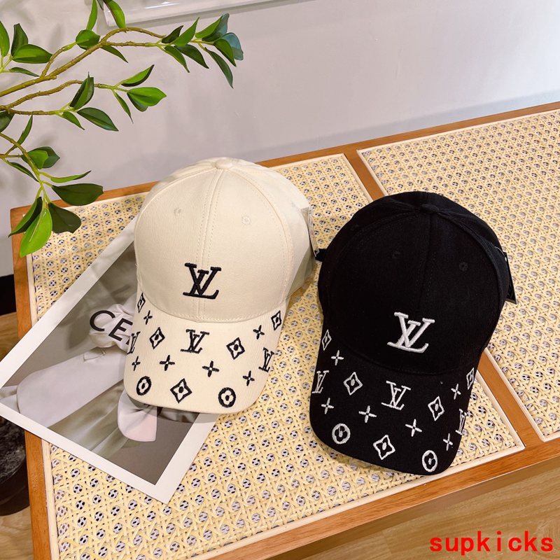 Close-up detail view of Louis Vuitton unisex cap