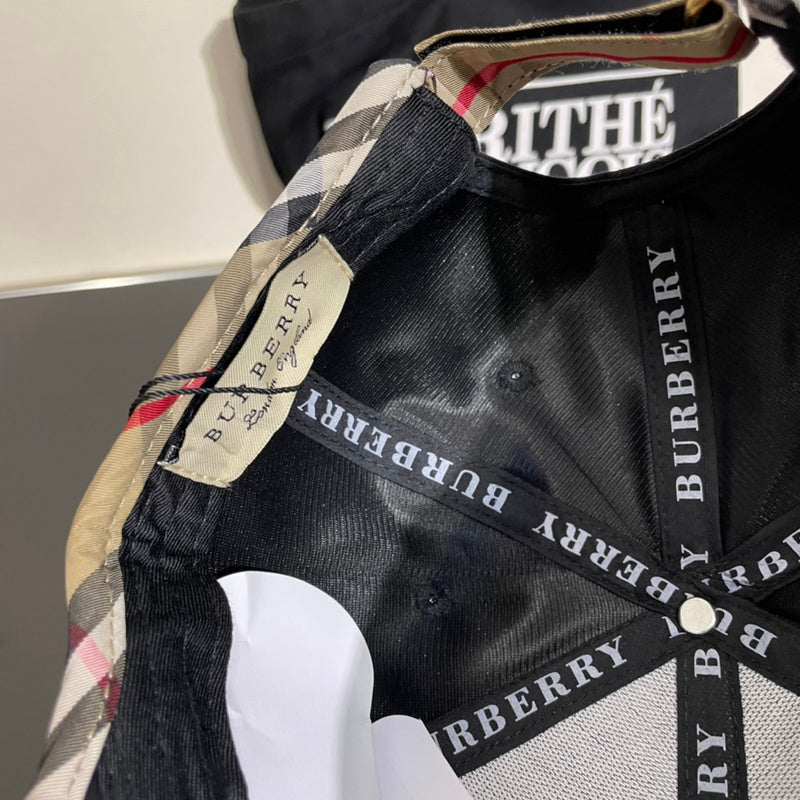 Side view of Burberry unisex cap