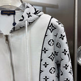Full styled look of Louis Vuitton luxury clothing with label-forward styling