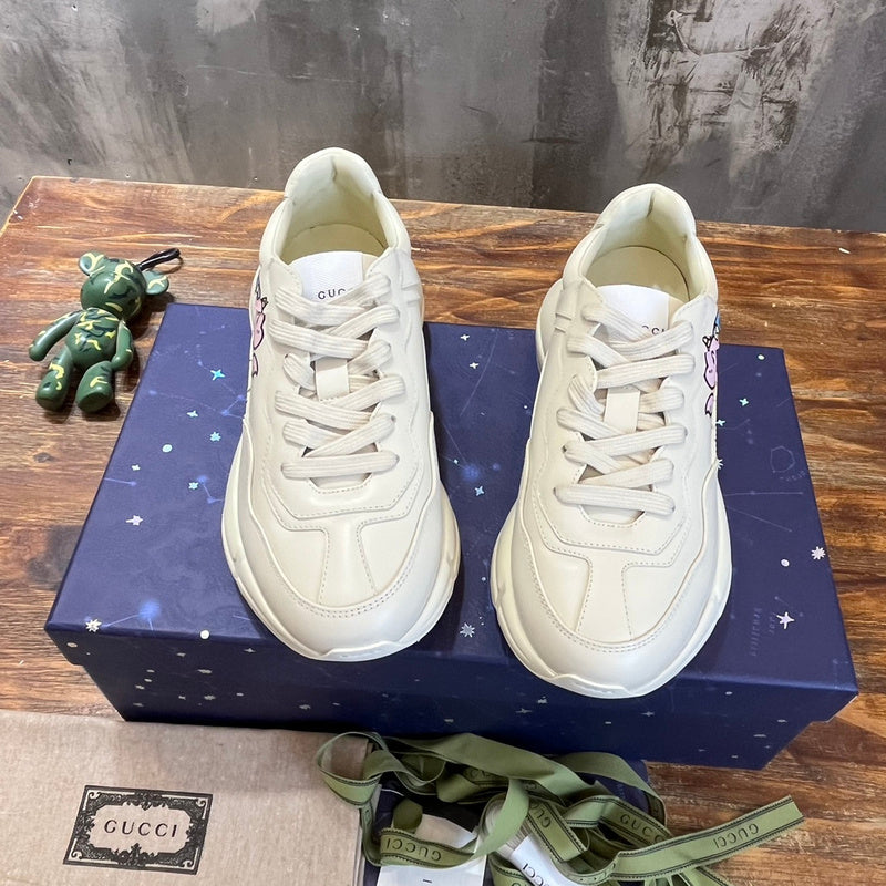 Gucci sneakers detailed view showing premium designer craftsmanship