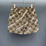 Side profile of Gucci luxury clothing with monogram-inspired silhouette