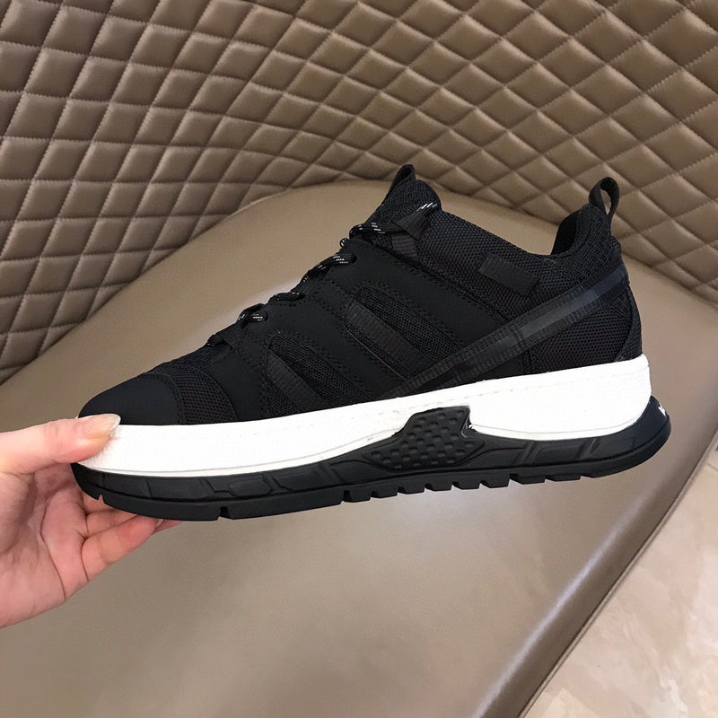 Burberry Grey Low-Top Sneakers - Toe Detail View