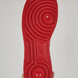 Side profile of Nike two-tone sneakers streetwear statement look