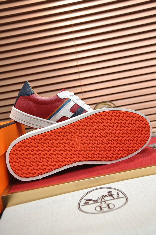 Hermès Beige Slip-On Sneakers - Side Profile View