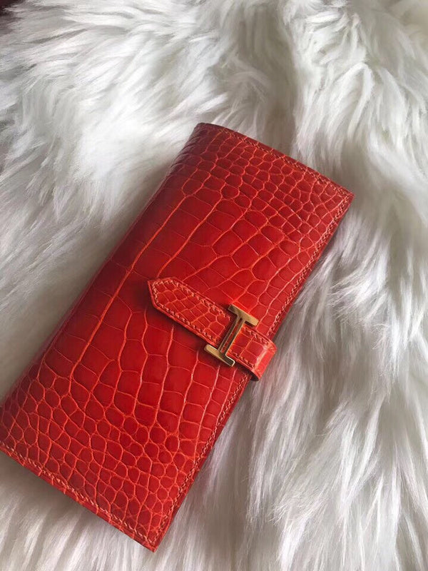 Sleek bag shown from front angle