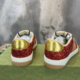 Gucci sneakers detailed view showing premium designer craftsmanship
