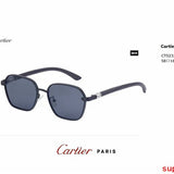Close-up detail view of Cartier unisex sunglasses