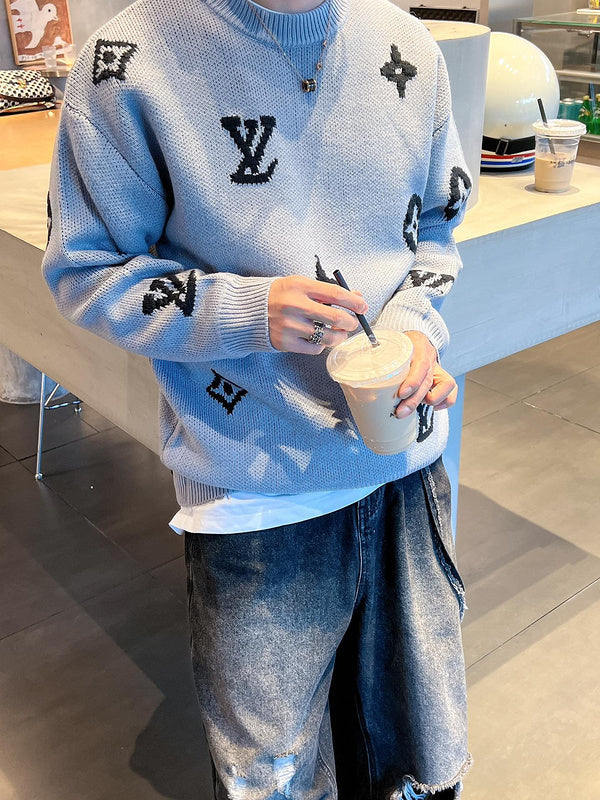 Back view of Louis Vuitton luxury clothing with monogram-inspired silhouette