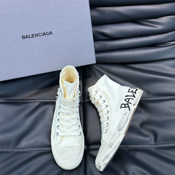 Balenciaga Camel Block Heel Pumps - Angled View