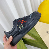 Gucci all-black luxury sneakers view 9 heritage-inspired look