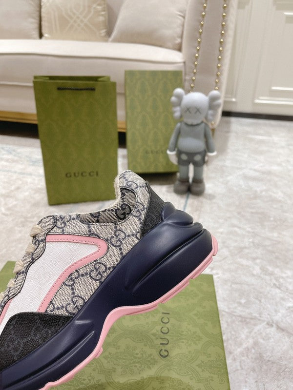 Gucci sneakers detailed view showing premium designer craftsmanship