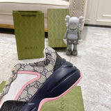 Gucci sneakers detailed view showing premium designer craftsmanship