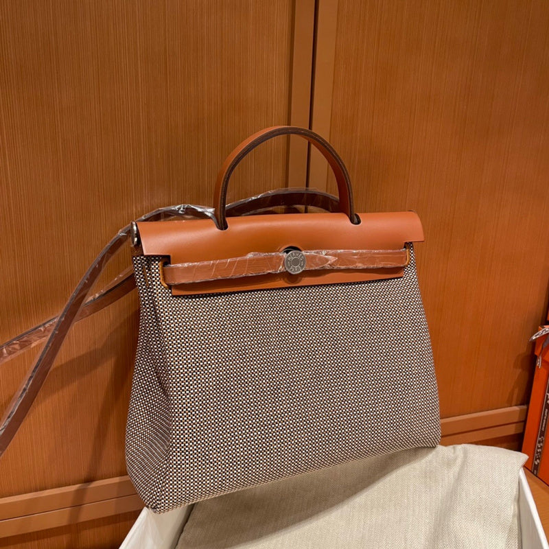 Close-up detail of statement bag design