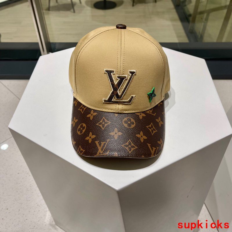 Close-up detail view of Louis Vuitton unisex cap