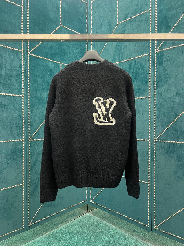 Side profile of Louis Vuitton luxury clothing with label-forward styling
