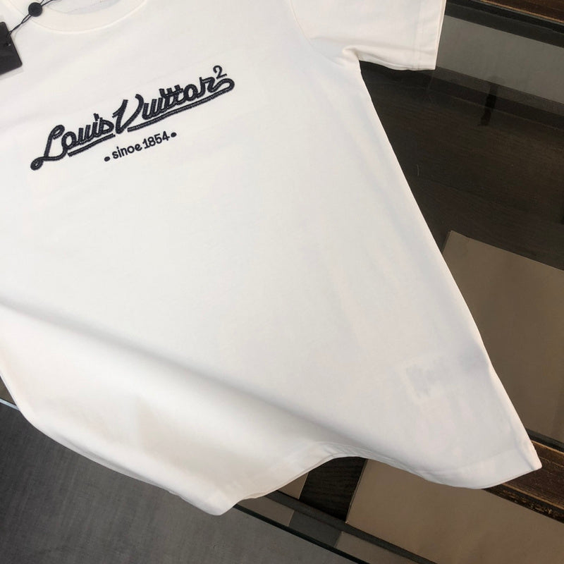 Back view of Louis Vuitton cotton t-shirt with runway-inspired design