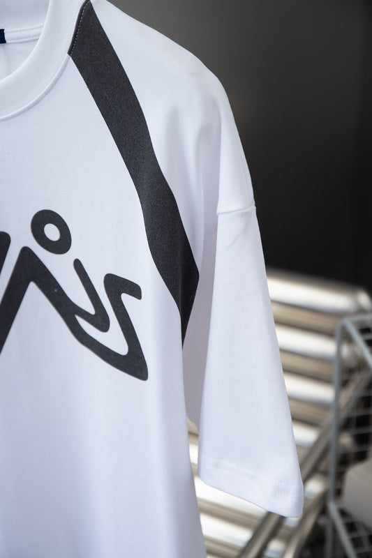 Full styled look of Louis Vuitton cotton t-shirt with signature branding
