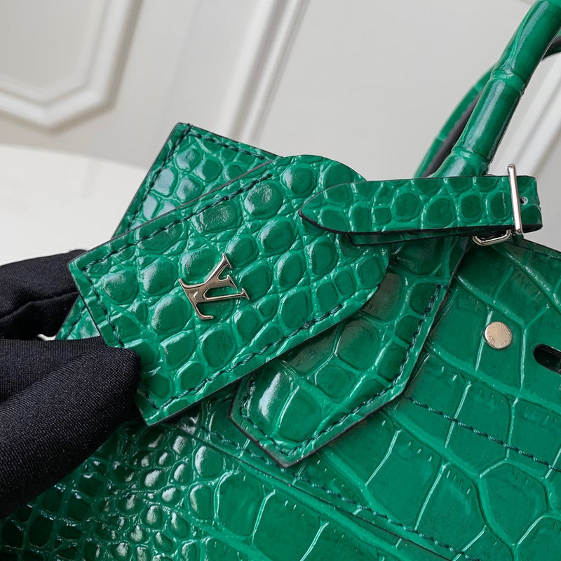 Close-up detail of everyday-luxe classic women's handbag – women's luxury handbag