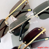 Close-up detail view of Cartier unisex sunglasses