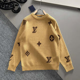 Front view of Louis Vuitton luxury clothing with signature branding