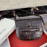 Front view of structured statement women's handbag – women's designer-style accessory