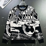Front view of Louis Vuitton luxury clothing with runway-inspired design
