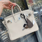 Close-up detail of refined bag design