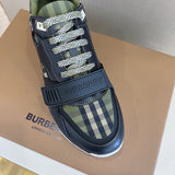 Burberry shoes Style 173 - close-up of classic monogram styling