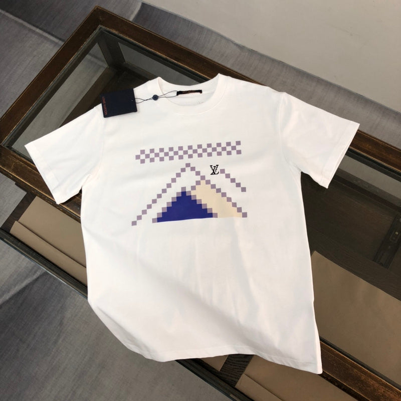 Back view of Louis Vuitton cotton t-shirt with runway-inspired design