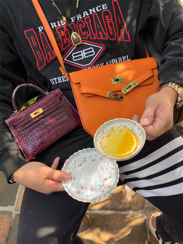  streamlined structured bag styled with outfit