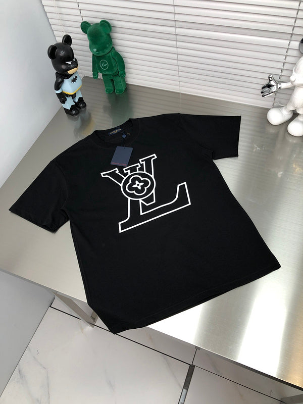 Back view of Louis Vuitton cotton t-shirt with monogram-inspired silhouette