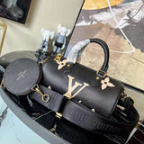 Close-up detail of modern signature women's handbag – women's premium purse