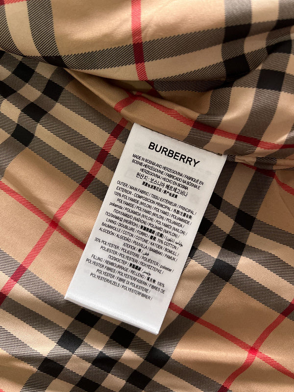 Close-up of Burberry designer clothing craftsmanship