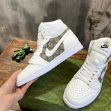 Gucci two-tone luxury sneakers view 7 signature lace-up style