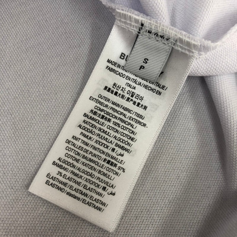 Side profile of Polo cotton polo shirt with signature branding
