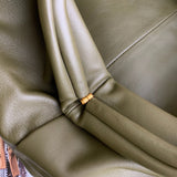 Bold Vegan Leather Handbag - Signature Hardware Accents | Women's Designer-Inspired Purse #1751 - interior view (image 6) of designer-inspired handbag