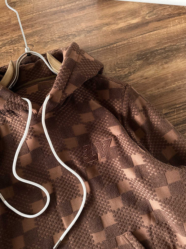 Full styled look of Louis Vuitton luxury clothing with everyday silhouette